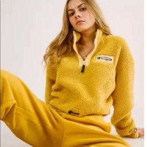 Yellow Crop Champion Fleece Quarter Zip
